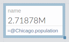 Global metrics use expressions like '=@Chicago.population'